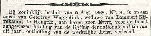 c Kijvekamp, L. 1868 08 27 Alg Handelsblad oke